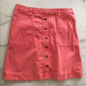 Pilcro Button-down Denim Skirt